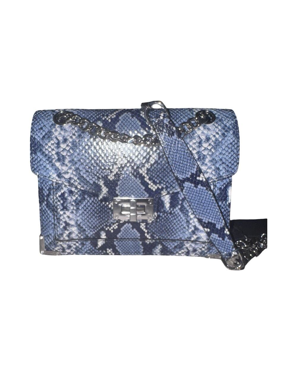 The Kooples Emily Chain Leather Bag Snakeskin Look HTF Color $595 nwt
